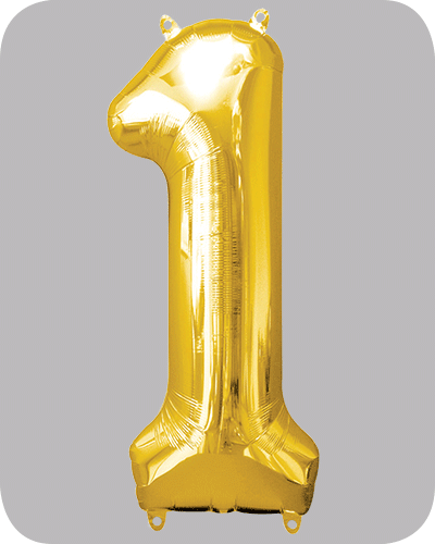 the-balloon-factory-cijfer-folie-ballonnen-6321-6341 FOLIEBALLON Goud 42 inch No. 1