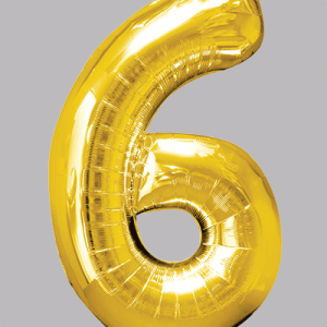 the-balloon-factory-cijfer-folie-ballonnen-6326-6346 FOIL BALLOON Gold 34 inch No. 6