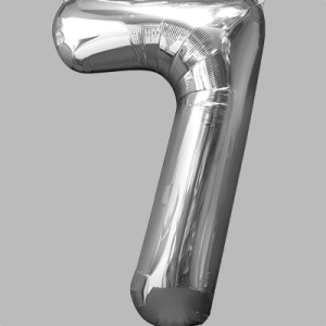 the-balloon-factory-cijfer-folie-ballonnen-6337-6357 FOIL BALLOON Silver 34 inch No. 7