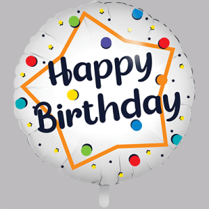the-balloon-factory-cijfer-folie-ballonnen-6360 FOLIEBALLON Rond 18 inch "Happy Birthday"