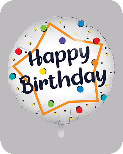 the-balloon-factory-cijfer-folie-ballonnen-6360 FOLIEBALLON Rond 18 inch "Happy Birthday"