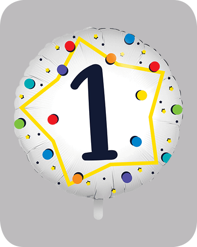 the-balloon-factory-cijfer-folie-ballonnen-6361 FOLIEBALLON Rond 18 inch "1"