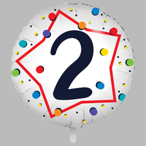 the-balloon-factory-cijfer-folie-ballonnen-6362 FOLIEBALLON Rond 18 inch "2"