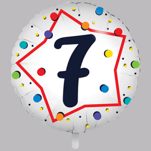 the-balloon-factory-cijfer-folie-ballonnen-6367 FOLIEBALLON Rond 18 inch "7"