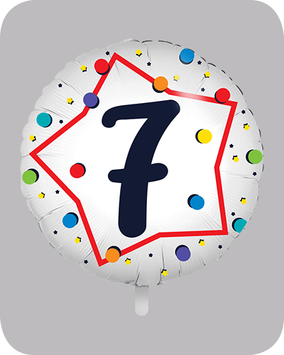the-balloon-factory-cijfer-folie-ballonnen-6367 FOLIEBALLON Rond 18 inch "7"