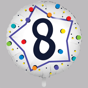 the-balloon-factory-cijfer-folie-ballonnen-6368 FOLIEBALLON Rond 18 inch "8"