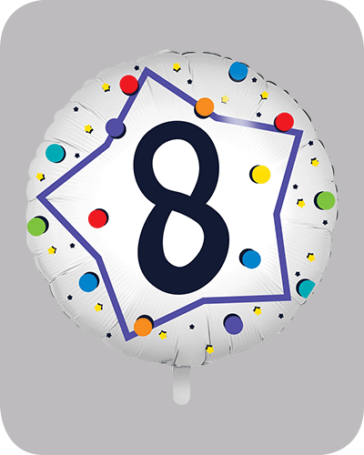 the-balloon-factory-cijfer-folie-ballonnen-6368 FOLIEBALLON Rond 18 inch "8"
